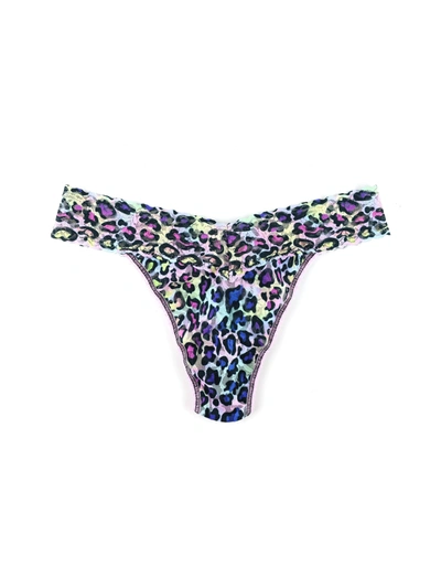 Shop Hanky Panky Printed Signature Lace Original Rise Thong In Multicolor