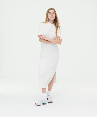 Shop Naadam Luxe Boucle Knit Dress In White