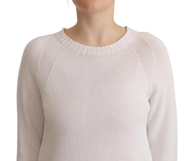 Shop Alpha Studio Elegant White Cotton Pullover Women's Sweater