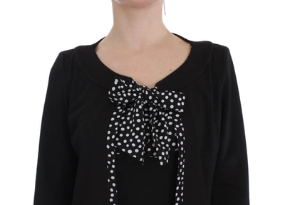 Shop Bencivenga Chic Polka Dot Dress &amp; Sweater Women's Set In Black