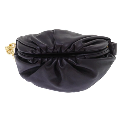 Shop Bottega Veneta Chain Pouch Purple Leather Shoulder Bag ()