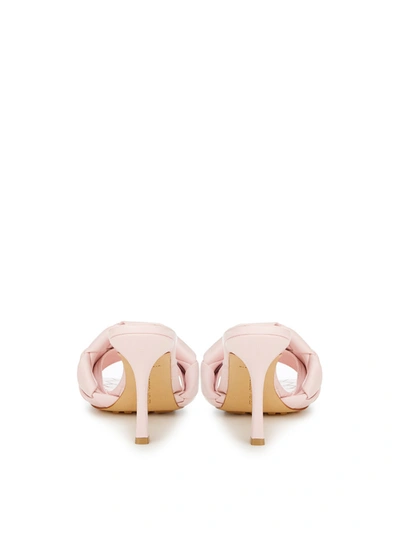 Shop Bottega Veneta Elegant Pink Leather Sandal Women's Mules