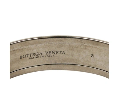 Shop Bottega Veneta Women's Red / Black Enamel Metal Woven Silver Bracelet (small)