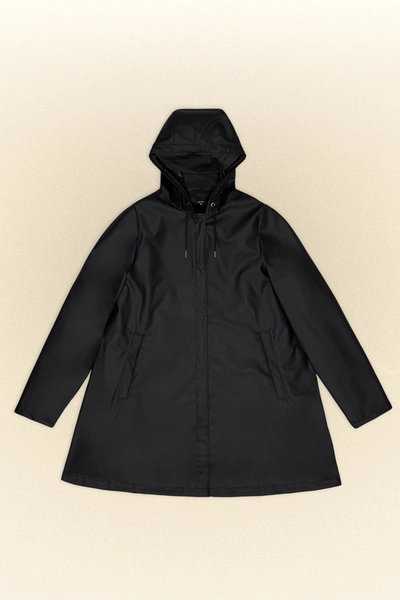 Shop Rains A-line W Jacket In Black