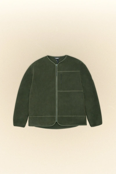 Shop Rains Fleece Jacket In Green