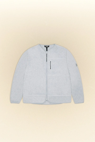Shop Rains Fleece Jacket In Grey Melange