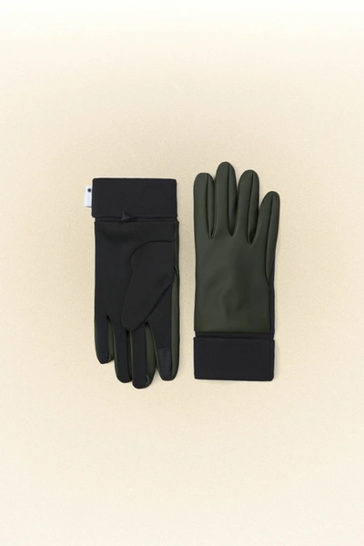 Shop Rains Gloves In Green
