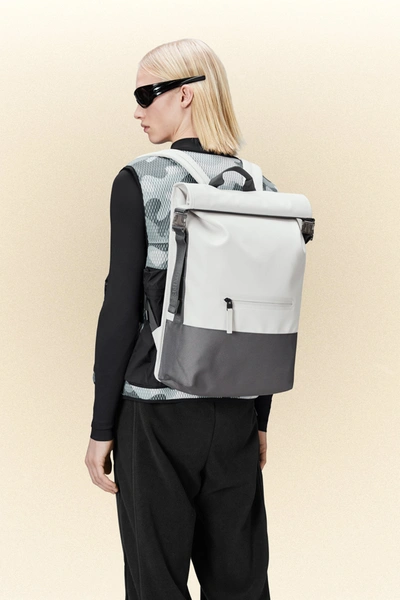 Shop Rains Trail Rolltop Backpack In Ash