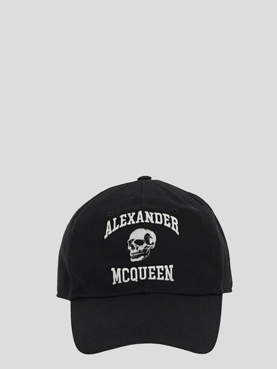 Shop Alexander Mcqueen Baseball Cap In Blackivory