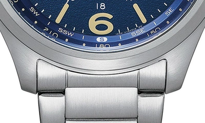 Shop Citizen Eco-drive Stainless Steel Bracelet Watch, 44mm In Silver-tone/ Blue