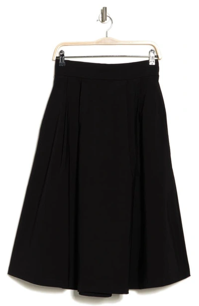 Shop Renee C Pleated Midi Skirt In Black