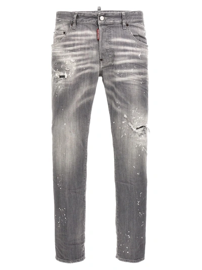 Shop Dsquared2 Skater Jeans In Gray
