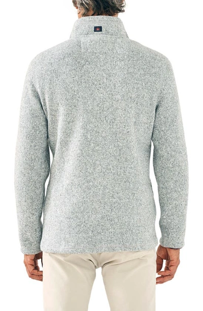 Shop Faherty Sweater Fleece Quarter Zip Top In Light Granite
