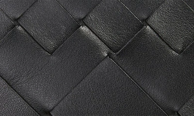 Shop Bottega Veneta Intrecciato Calfskin Leather Wallet In 8803 Black/ Silver