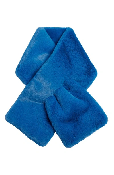 Shop Apparis Kids' Faux Fur Scarf In Azure Blue