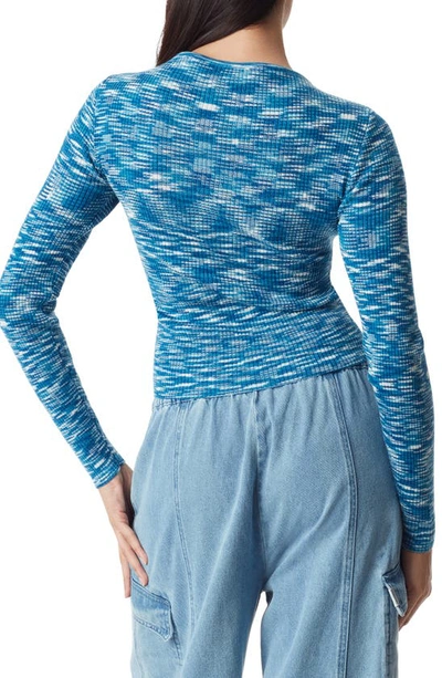 Shop Circus Ny Twisted Front Long Sleeve Knit Top In Skydiver Combo