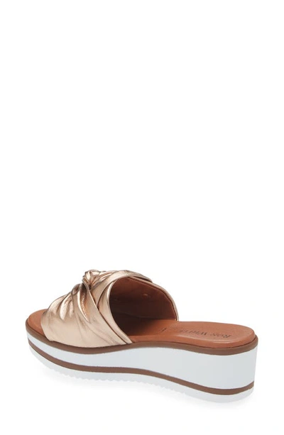 Shop Ron White Priccila Water Resistant Wedge Sandal In Rose Gold