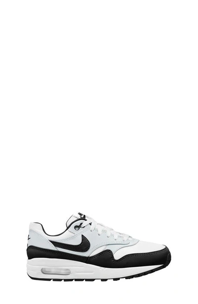 Shop Nike Kids' Air Max 1 Sneaker In White/ Black/ Pure Platinum