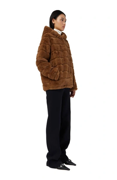 Shop Apparis Goldie 5 Faux Fur Coat In Camel