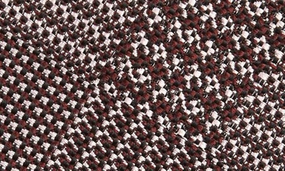 Tom Ford Geometric Grid Silk Tie In Multicolor Maroon