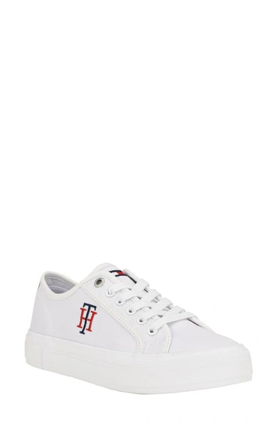 Shop Tommy Hilfiger Alezya Platform Sneaker In White