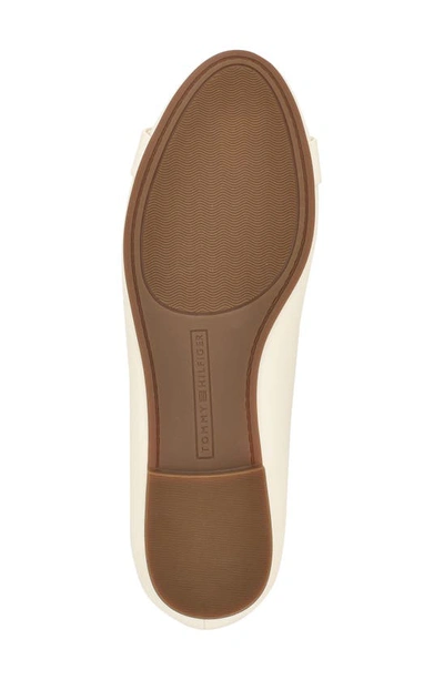 Shop Tommy Hilfiger Gallyne Flat In Ivory