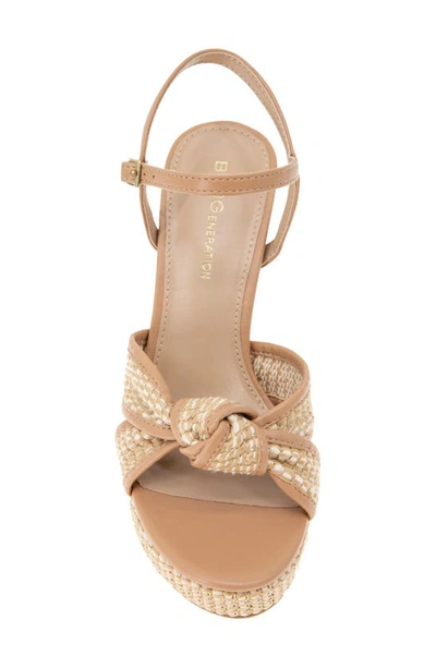 Bcbgeneration Women's Orlie Raffia Platform Sandal In Natural-tan
