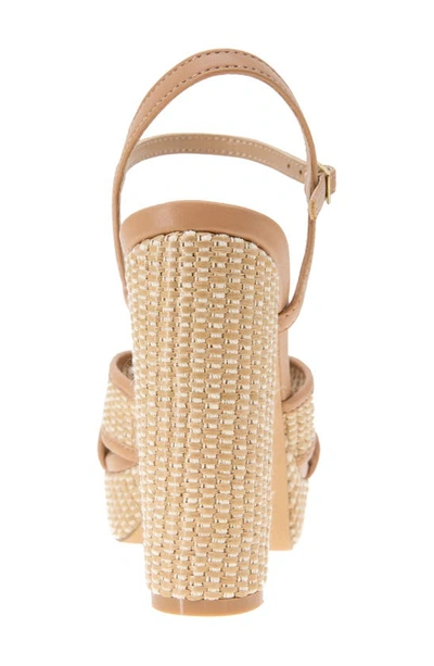 Bcbgeneration Women's Orlie Raffia Platform Sandal In Natural-tan