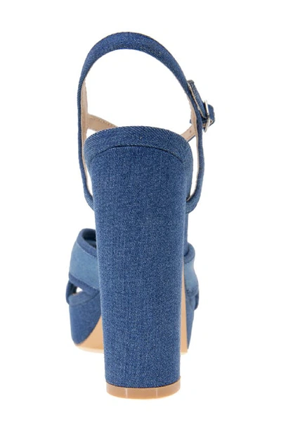 Shop Bcbgeneration Orlie Ankle Strap Sandal In Blue Denim