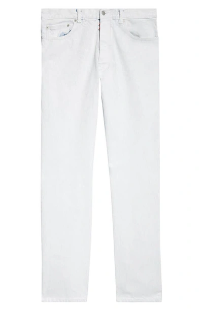 Shop Maison Margiela Bianchetto Hand Painted Denim Jeans In White Paint