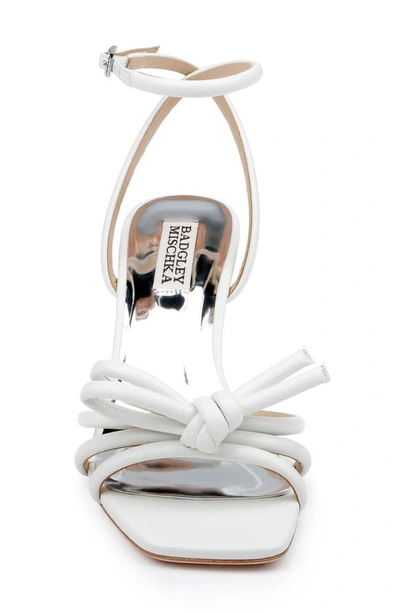Shop Badgley Mischka Collection Luciana Ankle Strap Wedge Sandal In Soft White