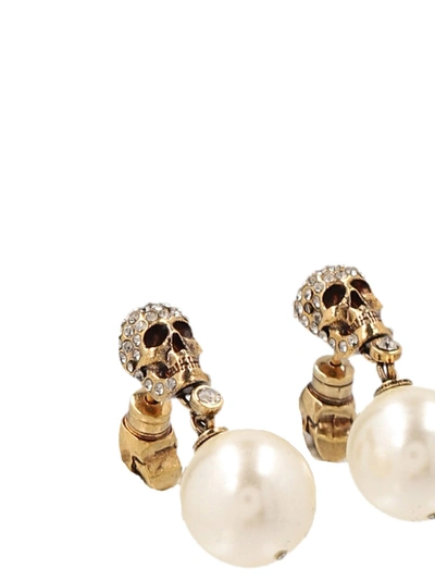 Shop Alexander Mcqueen Pearl N Skull Jewelry Gold