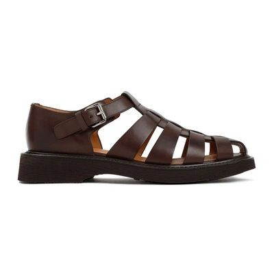 Shop Church's Leather Hove Sandals Shoes In Brown