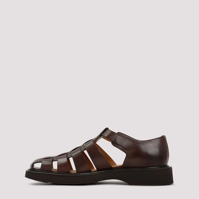 Shop Church's Leather Hove Sandals Shoes In Brown