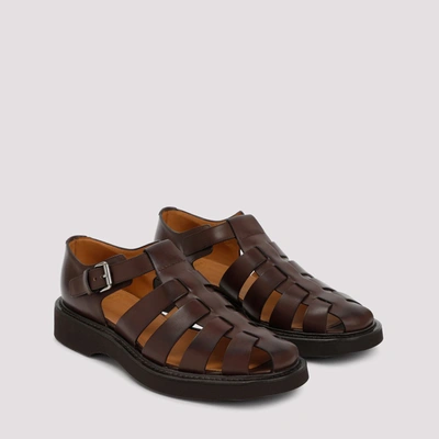 Shop Church's Leather Hove Sandals Shoes In Brown