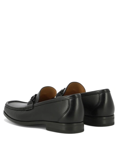 Shop Ferragamo "grandioso" Loafers In Black