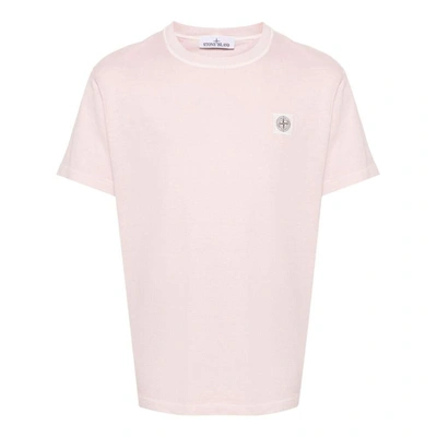 Shop Stone Island T-shirts In Pink