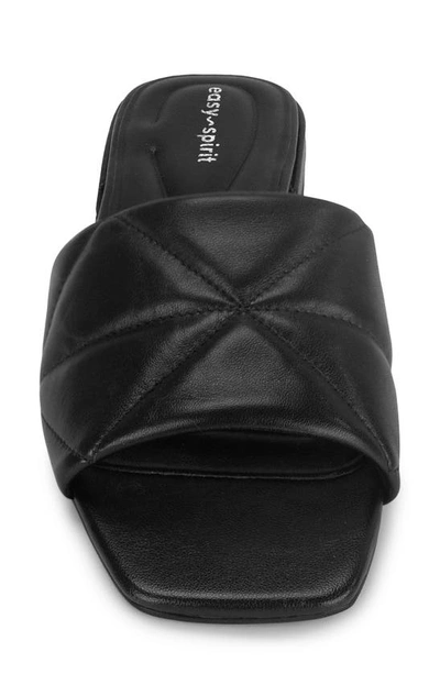 Shop Easy Spirit Quincie Square Toe Slide Sandal In Black