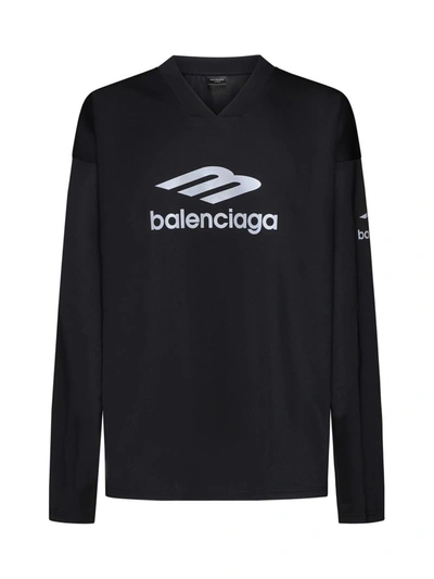 Shop Balenciaga T-shirts And Polos In Nero