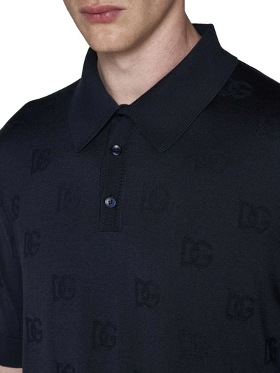 Shop Dolce & Gabbana T-shirts And Polos In Blu Scurisimo