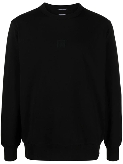 Shop C.p. Company Logo Cotton Sweatshirt In Black