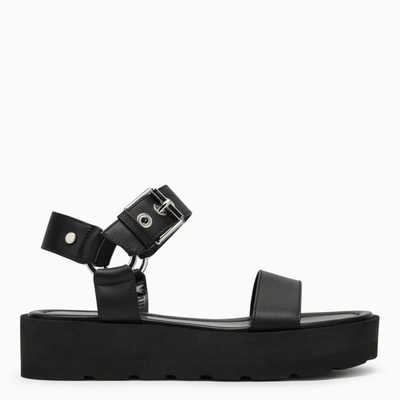 Shop Gianvito Rossi Black Leather Sandal