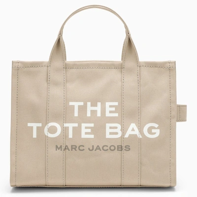 Shop Marc Jacobs The Medium Tote Bag Beige In Cotton