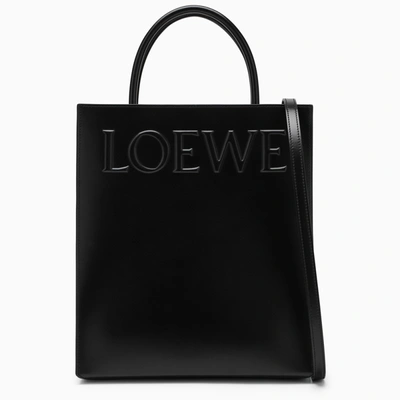 Shop Loewe Black Leather Tote Bag