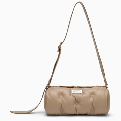 Shop Maison Margiela | Beige Leather Glam Slam Pillow Bag In White