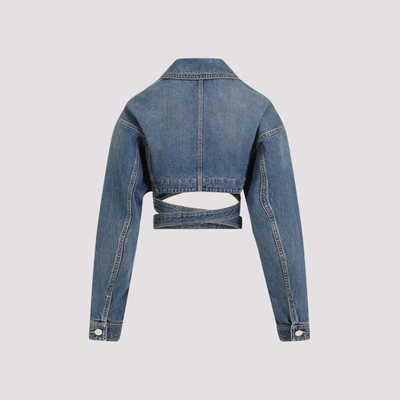 Shop Alaïa Crossover Jacket In Blue