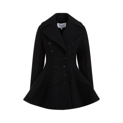 Shop Alaïa Princess Wool Coat In Black