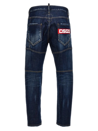 Shop Dsquared2 'tidy Biker' Jeans In Blue