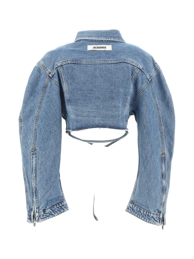 Shop Jacquemus Jackets In Light Blue/tabac