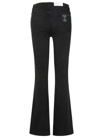 Shop 7 For All Mankind 'ali' Black Cotton Blend Pants